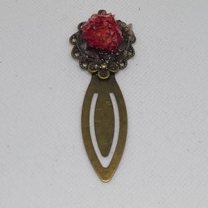Antique style hair pin with Strawberry Rose Quartz